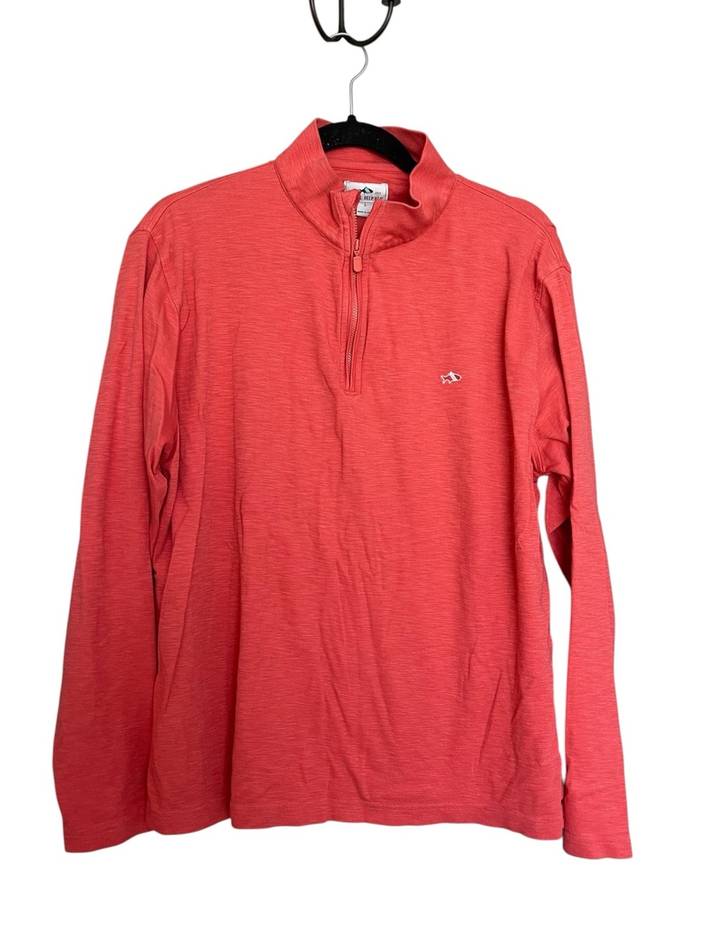 Fish Hippie Men's Coral Quarter-Zip Pullover Sweater